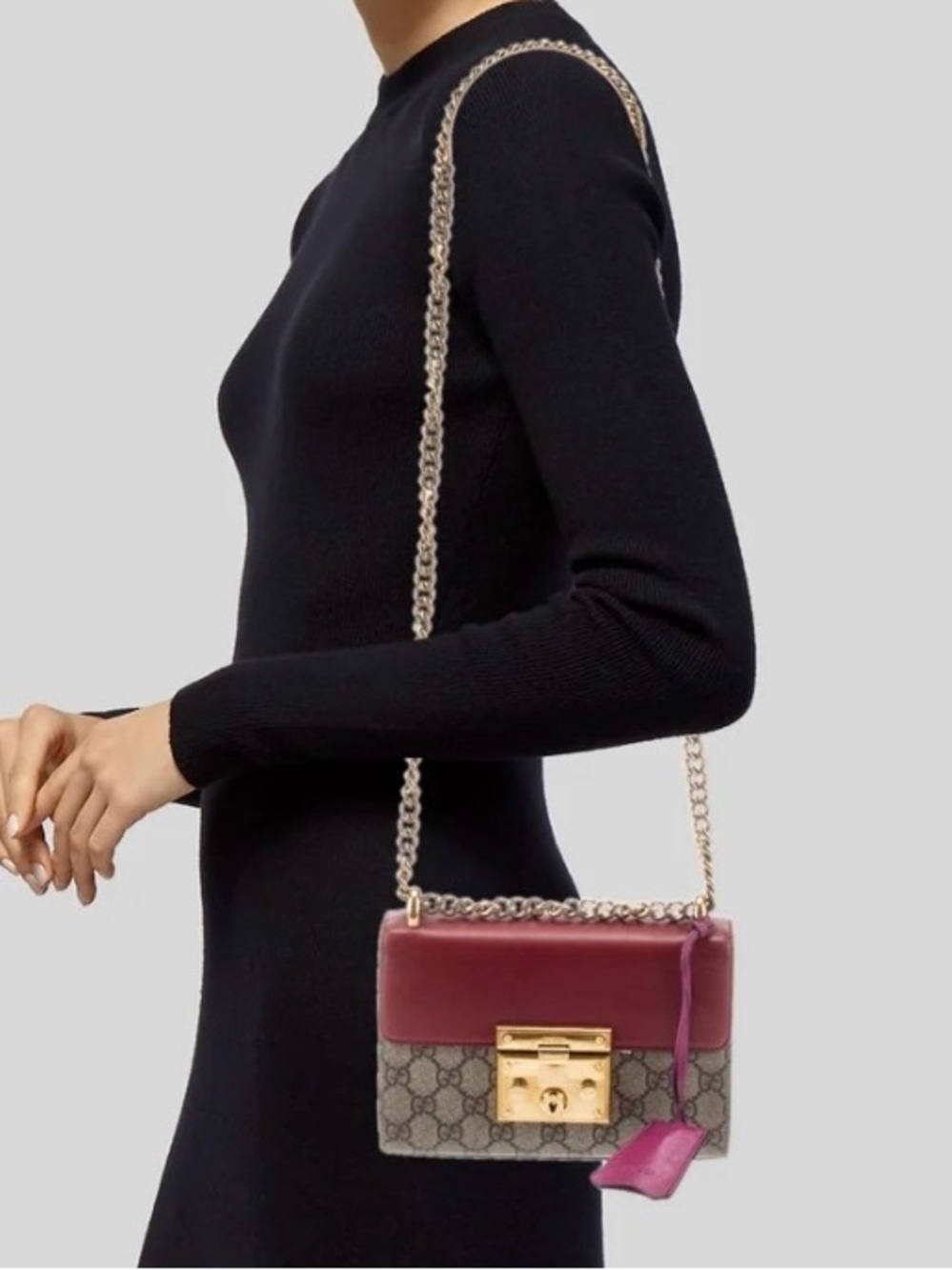 Authentic Gucci Supreme Padlock Small shoulder bag